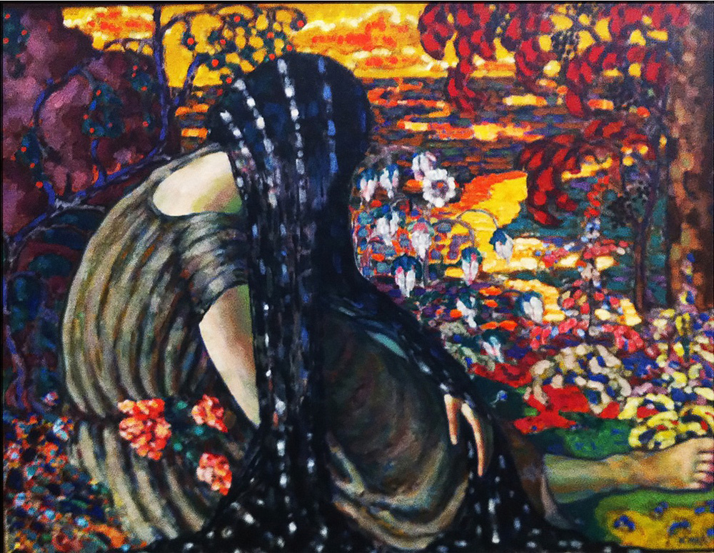 landscape with a lady